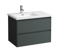 LAUFEN LANI pour meuble sous-lavabo Living Square, 2 tiroirs, 735x470x515mm, pour H817438, H4041621122661, Couleur: Trafic gris