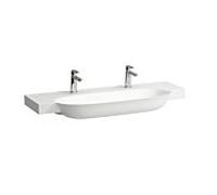 LAUFEN The New Classic lavabo, encastré, sans trop-plein, 2 trous pour robinet, 1200x480mm, H8138587571151, Couleur: blanc mat