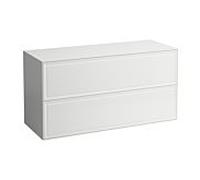 LAUFEN Le nouveau meuble à tiroirs / buffet H4060260851701 117,5x60x45,5cm, 2 tiroirs, buffet sans découpe, blanc mat