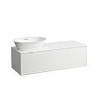 LAUFEN The New Classic Sideboard, découpe à gauche, 1175x455x345mm, 1 tiroir, pour bac à linge H812852/3, H4060810856281, Couleur: Chêne noirci