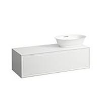 LAUFEN The New Classic Sideboard, découpe à droite, 1175x455x345mm, 1 tiroir, pour bac à linge H812852/3, H4060820856281, Couleur: Chêne noirci