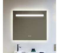 Miroir Salle De Bain Lumineux Laufen LEELO tactile, couleur réglable 800x700mm Argent anodisé/réf...