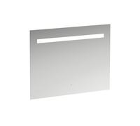 Miroir Leelo courant avec éclairage LED horizontal intégré, cadre en aluminium, 900 mm, version avec 1 interrupteur à capteur tactile
