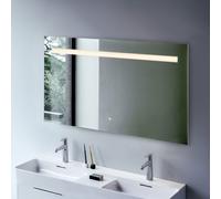 Laufen Miroir lumineux Leelo H4476829501441 – LED 4000K, cadre aluminium 130x70 cm, capteur tactile