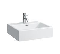 LAUFEN Living City lavabo, 1 trou pour robinetterie au centre, avec trop-plein, 50x46 cm , blanc, H8174310001041