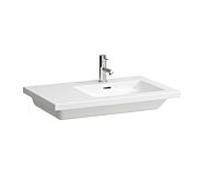 Laufen Living Square lavabo, asymÃ©trique, tablette Ã gauche, 1 trou pour robinet, avec trop-plein, 750x480, blanc - H8174390001041