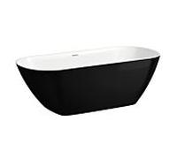 Laufen Baignoire îlot LUA H2200820640001 750×1700×540 mm Marbond extérieur noir/intérieur blanc