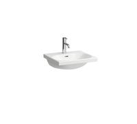 LAUFEN LUA lavabo, 1 trou pour robinet, avec trop-plein, 500x460mm, à encastrer, H8100814001041, Couleur: Blanc avec LCC