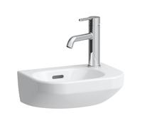LAUFEN LUA lave-mains, 1 trou de robinetterie à droite, vasque à gauche, avec trop-plein, 360x250mm, H8150804001061, Couleur: Blanc avec LCC