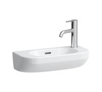 LAUFEN LUA lave-mains, 1 trou de robinetterie à droite, vasque à gauche, avec trop-plein, 500x230mm, H8150824001061, Couleur: Blanc avec LCC