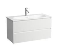 LAUFEN LUA Set LANI Set complet, lavabo 1 trou de robinetterie incl. meuble sous-lavabo, 1000x515x440mm, H8600882601041, Couleur: blanc mat