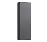 Laufen Kartell Armoire haute, 1 porte, 4 tablettes en verre, charniÃšre Ã droite, 1300x400x270mm, H408282033, Coloris: gris ardoise - H4082820336421