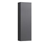 Laufen Kartell Armoire haute, 1 porte, 4 tablettes en verre, charniÃšres Ã gauche, 1300x400x270mm, H408281033, Coloris: gris ardoise - H4082810336421