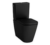 Laufen Meda stand WC combinaison H8241117160001 36x68cm, sans rebord, noir mat