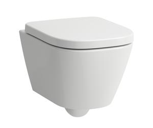 LAUFEN MEDA Ensemble de WC suspendu Advanced compact, Silent Flush, 360x490mm, siège de WC avec couvercle inclus, H8661130000001, Couleur: Blanc