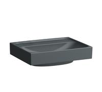 LAUFEN Meda lavabo à poser, poncé, 450x350mm, sans trou pour robinet, avec trop-plein, H8161117581091, Couleur: Graphite mat