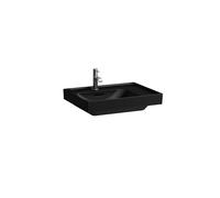 LAUFEN MEDA lavabo à poser, poncé, tablette à droite, 600x460mm, 3 trous pour robinet, avec trop-plein, H8181117161081, Couleur: Noir Mat
