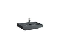LAUFEN MEDA lavabo à poser, poncé, tablette à gauche, 600x460mm, sans trou pour robinet, avec trop-plein, H8181127581091, Couleur: Graphite mat