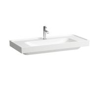 LAUFEN MEDA lavabo à poser, poncé, tablette des deux côtés, 1000x460mm, 3 trous pour robinet, sans trop-plein, H8161194001581, Couleur: Blanc avec LCC