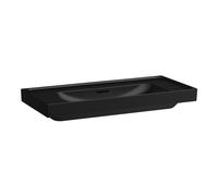 LAUFEN Meda lavabo à poser, poncé, tablette des deux côtés, 1000x460mm, sans trou pour robinetterie, avec trop-plein, H8161197161091, Couleur: Noir Mat