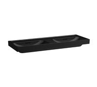 LAUFEN Meda lavabo double, encastrable, 1300x460mm, sans trou pour robinet, avec trop-plein, H8141127161091, Couleur: Noir Mat