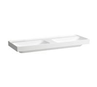 LAUFEN Meda lavabo double, encastrable, 1300x460mm, sans trou pour robinet, sans trop-plein, H8141120001121, Couleur: Blanc