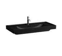 LAUFEN MEDA lavabo, encastrable, 1000x460mm, tablette des deux côtés, 1 trou pour robinet, avec trop-plein, H8101197161041, Couleur: Noir Mat