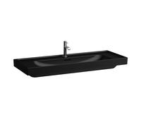 LAUFEN MEDA lavabo, encastrable, 1200x460mm, tablette des deux côtés, 2 trous pour robinet, avec trop-plein, H8141117161071, Couleur: Noir Mat
