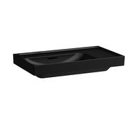 Meda lavabo mural ou à poser sur meuble tablette à droite noir mat 800x460x80 mm - LAUFEN H8171167161091