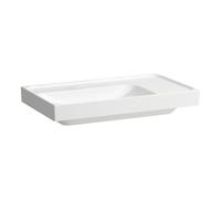 LAUFEN Meda lavabo, encastrable, 800x460mm, tablette à droite, sans trou pour robinetterie, sans trop-plein, H8171160001121, Couleur: Blanc
