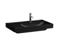 LAUFEN MEDA lavabo, encastrable, 800x460mm, tablette à gauche, 1 trou pour robinet, sans trop-plein, H8171157161111, Couleur: Noir Mat