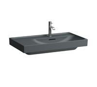 LAUFEN Meda lavabo, encastrable, 800x460mm, tablette à gauche, 3 trous pour robinet, avec trop-plein, H8171157581081, Couleur: Graphite mat