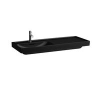 LAUFEN MEDA lavabo, encastrable, tablette à droite, 1200x460mm, 3 trous pour robinets, sans trop-plein, H8171107161581, Couleur: Noir Mat