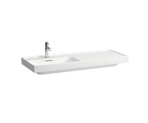 LAUFEN MEDA lavabo, encastrable, tablette à droite, 1200x460mm, 3 trous pour robinets, sans trop-plein, H8171104001581, Couleur: Blanc avec LCC