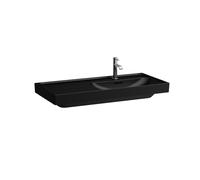 LAUFEN MEDA lavabo, encastrable, tablette à gauche, 1000x460mm, sans trou pour robinet, avec trop-plein, H8171177161091, Couleur: Noir Mat