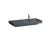 LAUFEN MEDA lavabo, encastrable, tablette à gauche, 1000x460mm, sans trou pour robinet, avec trop-plein, H8171177581091, Couleur: Graphite mat