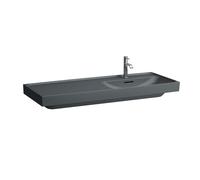 LAUFEN MEDA lavabo, encastrable, tablette à gauche, 1200x460mm, sans trou pour robinet, avec trop-plein, H8171197581091, Couleur: Graphite mat