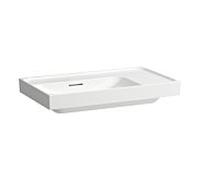 LAUFEN Meda lavabo, encastrable, 800x460mm, tablette à droite, sans trou pour robinetterie, avec trop-plein, H8171164001091, Couleur: Blanc avec LCC