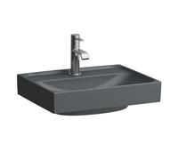 Laufen Meda lave-mains H8151117581041 45x35cm, encastrable, avec trop-plein, 1 trou de robinetterie par vasque, graphite mat