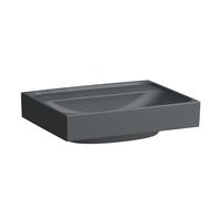 Laufen Meda lave-mains H8151117581091 45x35cm, encastrable, avec trop-plein, sans trou pour robinetterie, graphite mat