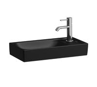 Laufen Meda lave-mains, encastrable, plage de robinetterie à droite, 460x235mm, avec trou pour robinetterie, sans trop-plein, H815113, Couleur: Noir Mat