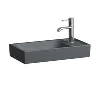 Laufen Meda lave-mains, encastrable, plage de robinetterie à droite, 460x235mm, sans trou pour robinetterie, sans trop-plein, H815113, Couleur: Graphite mat
