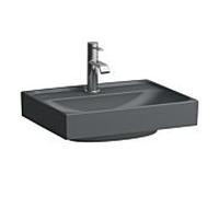 Laufen Meda lave-mains H8151117581111 45x35cm, encastrable, sans trop-plein, trou de robinetterie 2000 par vasque, graphite mat
