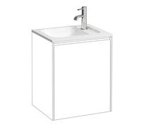 Laufen Meda Lave-mains pour meuble slim, 440x340mm, pour H421662, 1 trou pour robinetterie à droite, sans trop-plein, Marbond, H814110, Couleur: Blanc