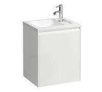 LAUFEN Meda Meuble sous-lavabo, 1 porte SoftClose, charnières à droite, pour H814110, 437x339x515mm, H4216620112601, Couleur: Blanc mat
