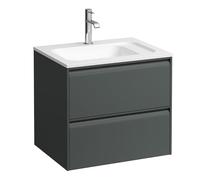 LAUFEN Meda Meuble sous-lavabo, 2 tiroirs, système de rangement inclus, pour H814113, 572x442x504mm, H4216720112661, Couleur: Trafic gris
