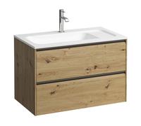 Laufen Meda Meuble sous-lavabo, 2 tiroirs, système de rangement inclus, pour H814117, 772x442x504mm, H421682011, Couleur: Chêne sauvage