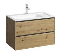 LAUFEN Meda Meuble sous-lavabo, 2 tiroirs, système de rangement inclus, pour H814117, 772x442x504mm, H4216820112671, Couleur: ChÃªne sauvage