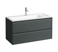 Meda meuble 1000 2t pour lavabo marbond 814118 gris traffic 970x440x505 - LAUFEN H4216920112661