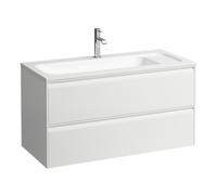Laufen Meda Meuble sous-lavabo, 2 tiroirs, système de rangement inclus, pour H814118, 972x442x504mm, H421692011, Couleur: Blanc mat